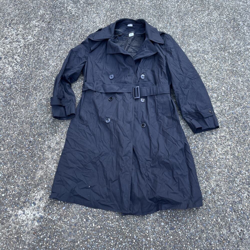 Sterlingwear of Boston US Army All Weather Coat Black Trench Coat 42S Belted